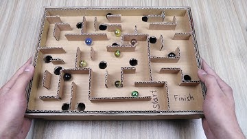 How to Make Amazing Game | Board Game Marble Labyrinth from Cardboard