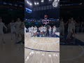 On-court camera view of traditional home court victory dance