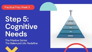 Maslow Hierarchy of Needs Week 5: Cognitive Needs