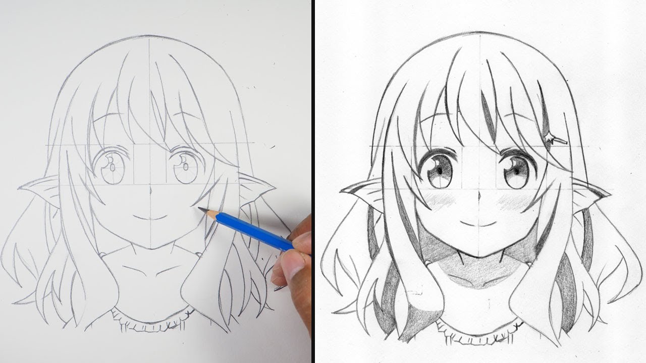 How to Draw an Anime Girl Face (Shojo) - FeltMagnet