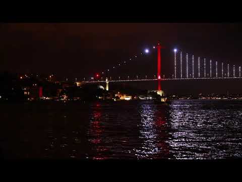 Çengelköy Sahilinden Gece Boğaz ✅ İstanbul Boğaziçi Köprüsü