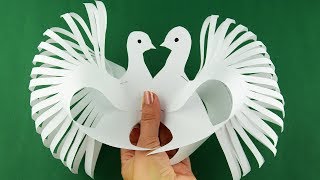 How to make a paper toy bird dove very easy. Diy