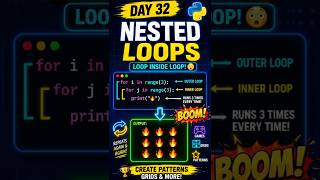 Day 32 Learning Python - Nested Loops #learnpython #python #coding #pythonforbeginners