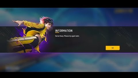 Server Busy, Please Try Again later problem free fire - How to solve it ?