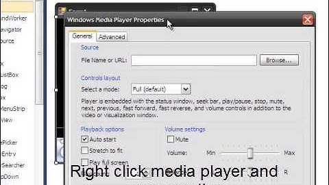 C# programe simple media player