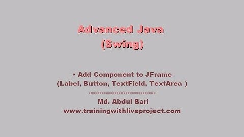 Advanced Java Swing- Bangla Tutorial(Adding Component)- Class 6