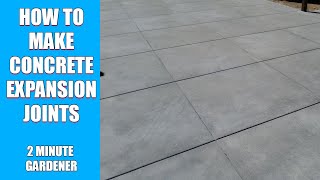 How to make concrete expansion joints