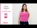 BLUSA REGATA de Crochê - Outubro Rosa - Prof. Simone Eleotério blusa de croche