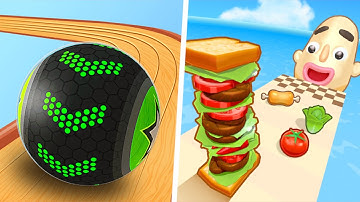 Going Balls Speedrun Vs Sandwich Runner All Levels Gameplay Walkthrough 4K HD 🤗🥪🥪🤗