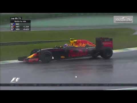 Formula 1 Brezilya GP 2016    Verstappen vs Vettel kapışması ve Verstappenin ilginç atağı