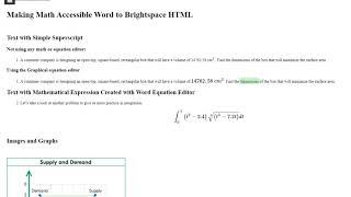 JAWS reading Math