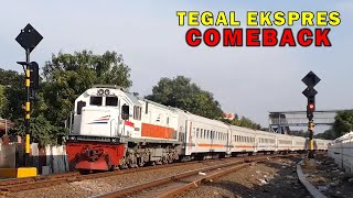 KERETA API TEGAL EKSPRES JALAN LAGI !! Kompilasi Kereta Api Jalan Lagi Lewat Cirebon