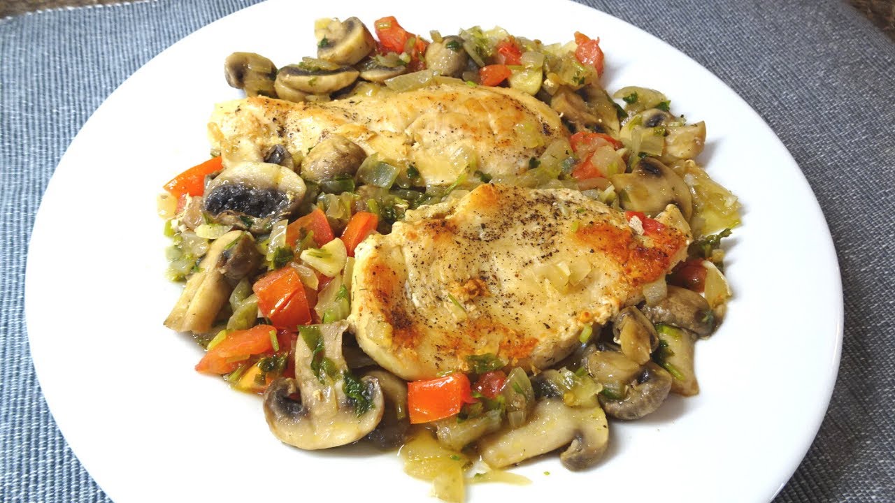 Легко, быстро и вкусно курица с грибами