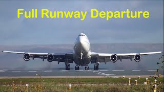 FULL Runway takeoff by Virgin Boeing 747
