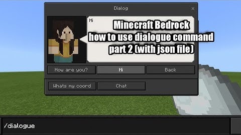 Minecraft Bedrock Command : how to /dialogue [part 2](json)