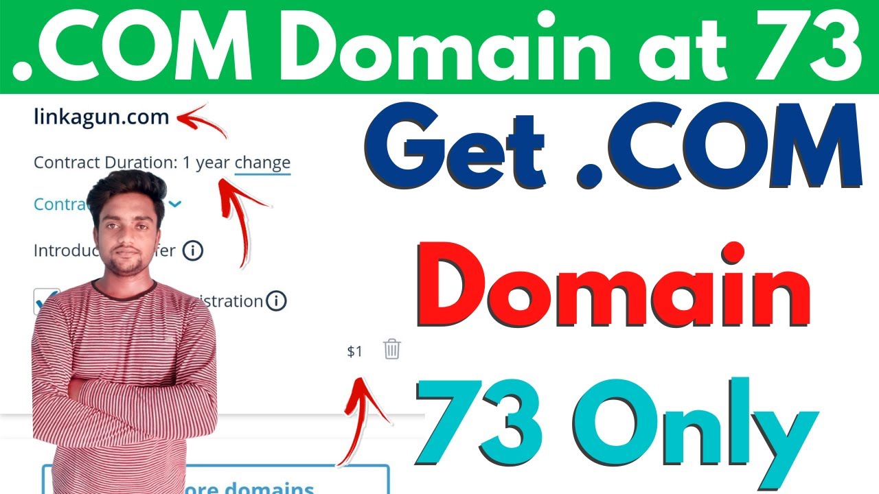 Get .COM Domain For Rs. 73/- Only | Buy Domain At Cheap Price | Buy Any