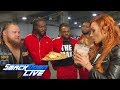 Becky Lynch downs Heavy Machinery's epic protein shake: SmackDown LIVE, Jan. 15, 2019