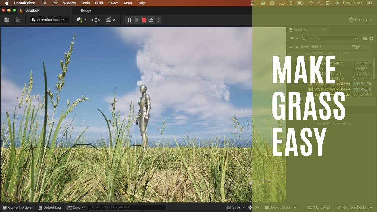 EL SECRETO DEL PASTO EN UNREAL ENGINE 5 🌱💻 | TUTORIAL PARA CREAR ...