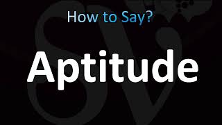 How to Pronounce Aptitude (CORRECTLY!)