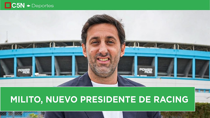 DIEGO MILITO, el NUEVO PRESIDENTE de RACING
