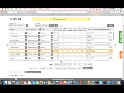 Entering Timesheets Into Ebility