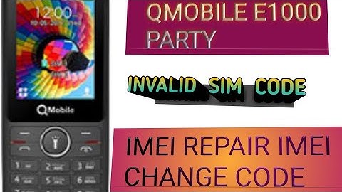 Qmobile mini E1000 party  imei code Change easy code