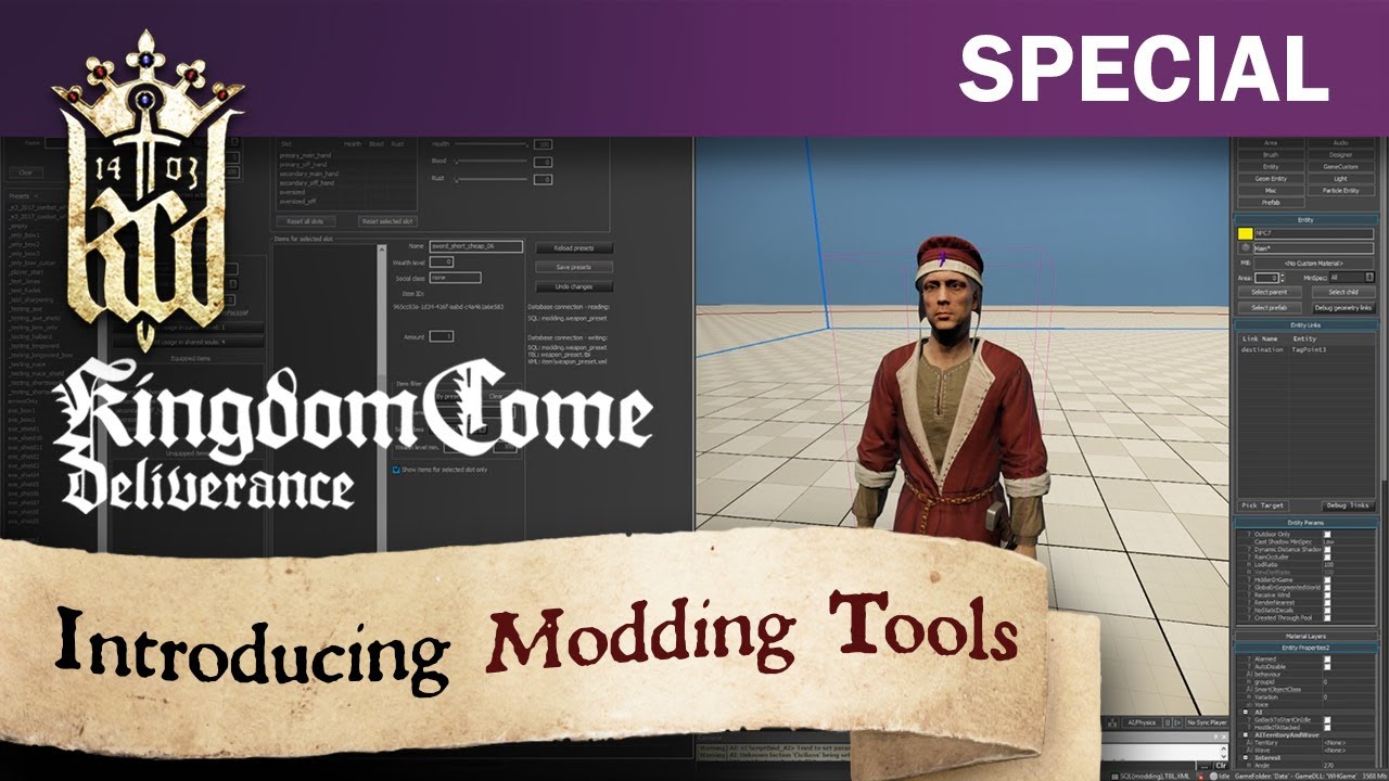 Kingdom come - инструменты для создания модов. Modding tools