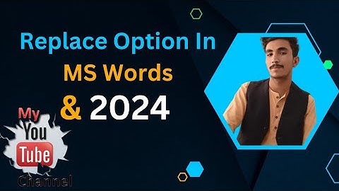How to use Replace Option In Ms Word 2024#lectures no 14