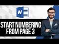 How to Start Page Numbering on Page 3 in Microsoft Word