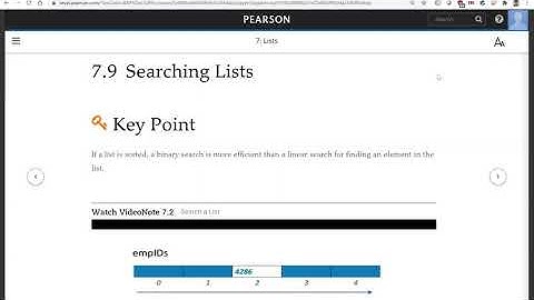 Daniel Liang Python Section 7.9 Linear and Binary Search