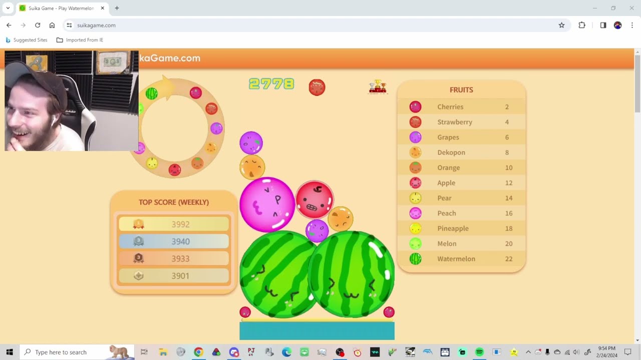 FIRST EVER DOUBLE WATERMELON ON BROWSER?!?!1 (Suika Game)
