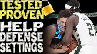 NBA 2K22 Defense : Let's Fix Dumb Help D! Best Defensive Settings \& Sliders 4 Smarter AI teammates!!