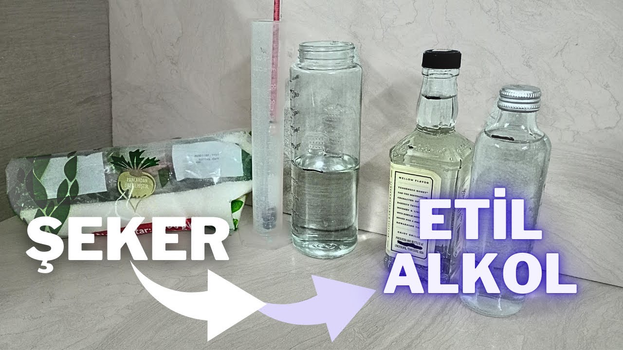 1Kg Şeker İle Ne Kadar Etil Alkol Elde Ettim? En Az Miktar.Teorik-Pratik...