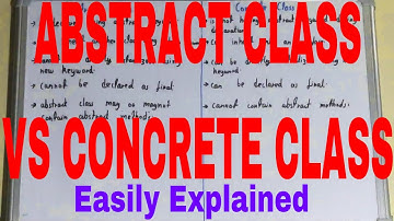 Abstract Class vs Concrete Class|Difference between Abstract Class and Concrete Class
