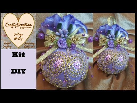  Diy  5  Minute  Crafts  Fabric Christmas  Bauble Ornament 