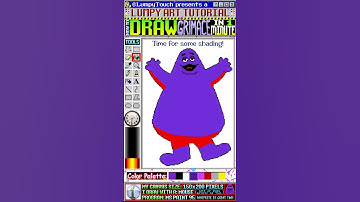 Draw Grimace! 1 MINUTE Art Tutorial! #shorts