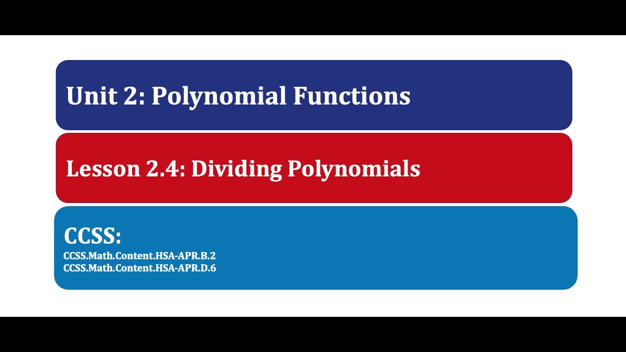 Grade 10 Lesson 2.4: Dividing Polynomials - YouTube
