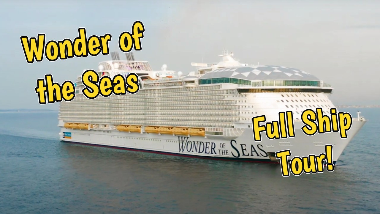 Tour Wonder of the Seas—pools, Central Park and Promenade!  Explore Royal Caribbean’s mega ship!