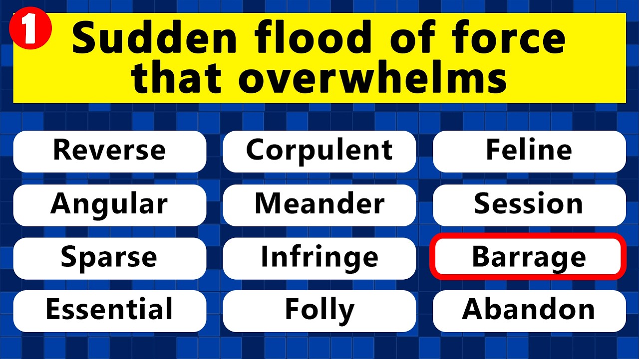 Advanced English Word Quiz For Smart People Only (CathartIQ Word Quiz 1)