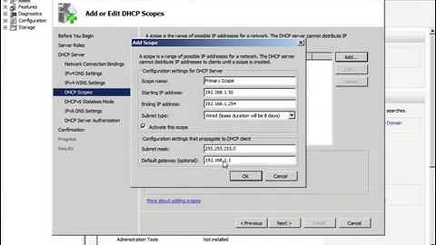 Server 2008 Lesson 8   Configuring DHCP for IPv4