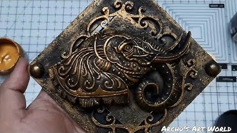 Quick and Easy Antique looking mixed media MDF panel || Archu