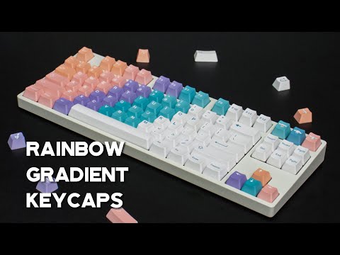 Rainbow Gradient Keycap Typing Test