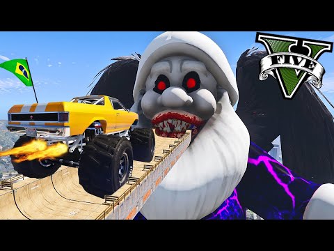 DESAFIO do SALTO de CARRO com o ELEMENTAL das TREVAS no GTA 5 !