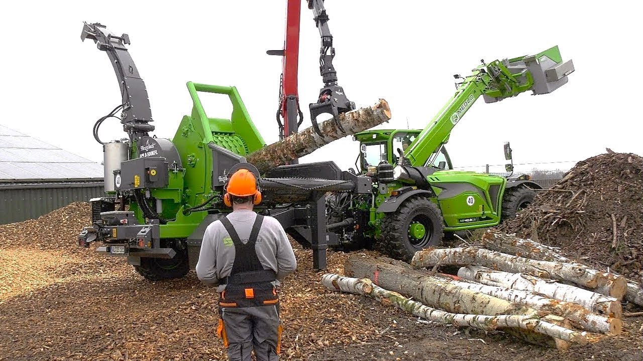 Amazing Modern Wood Chipper Machines Technology, Fastest Huge Tree ...