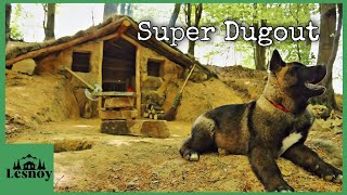 Doityourself dugout in the forest. The roof and walls are ready! Part 2