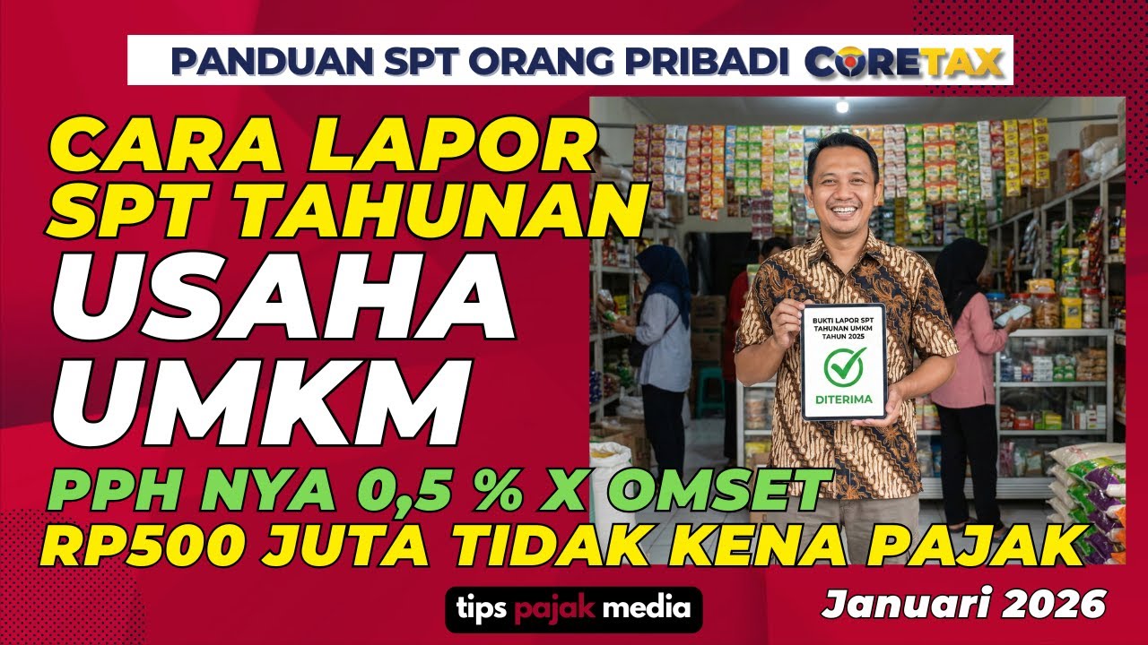[EKSKLUSIF] PRAKTIK CARA LAPOR SPT TAHUNAN PRIBADI PEDAGANG USAHA UMKM DI CORETAX | TIPS PAJAK MEDIA