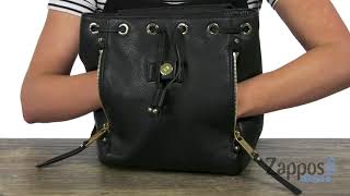 michael kors evie medium leather backpack