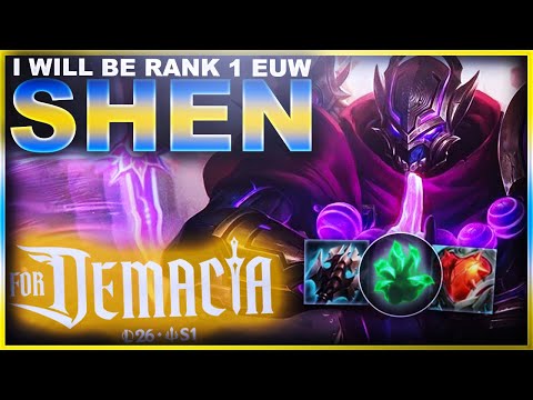 I Will Be Rank 1 Shen Euw This Year! | League Of Legends