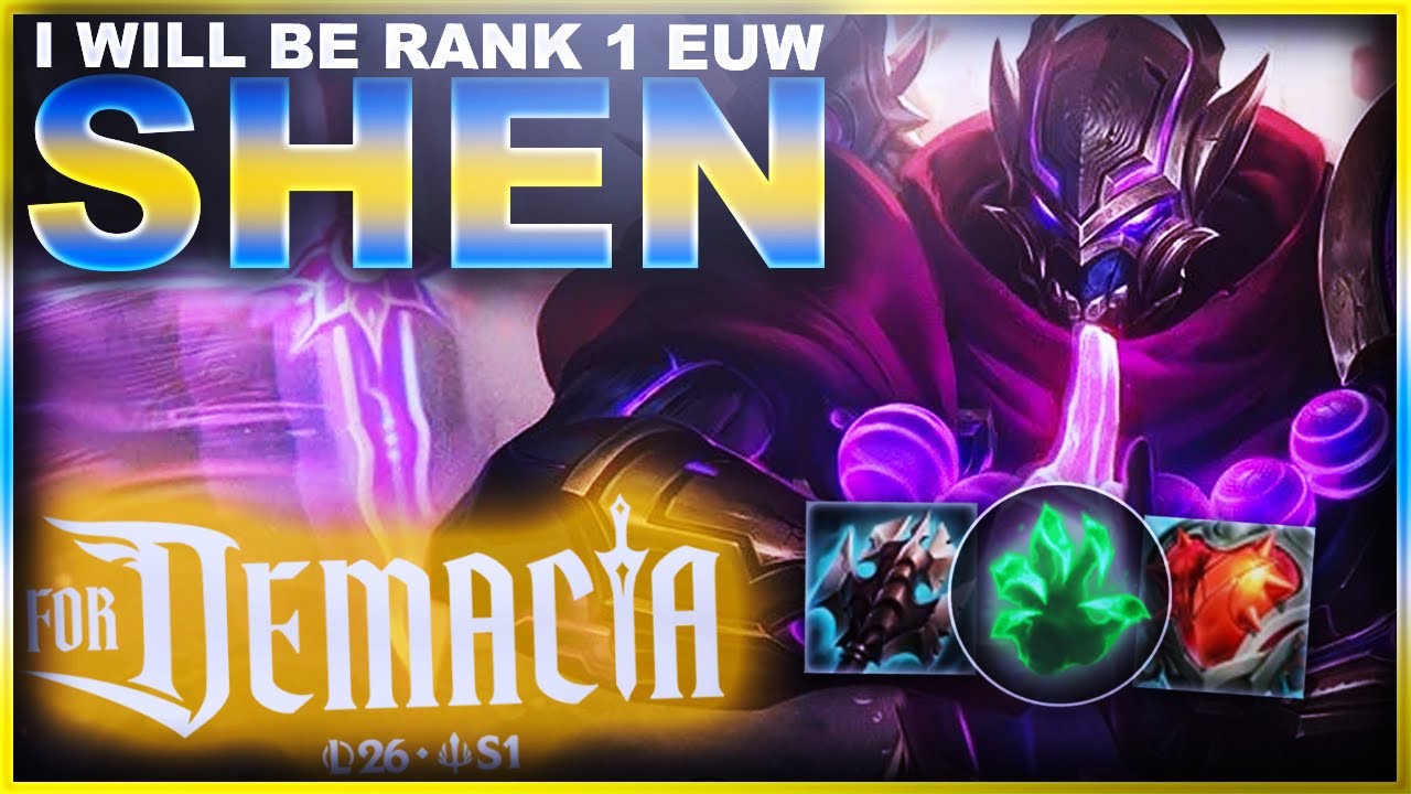 I WILL BE RANK 1 SHEN EUW THIS YEAR! | League of Legends