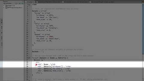 34. How to use a foreach loop to generate an HTML table from an array (a Drupal how-to)